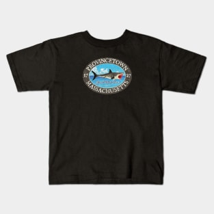 Provincetown, Massachusetts (Cape Cod) Great White Shark Kids T-Shirt